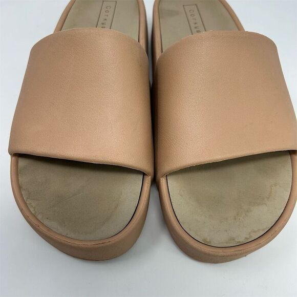 Corky's Women's Slip-On Sandals Size 8 Beige Casual Summer Flat Platform - Picture 5 of 10